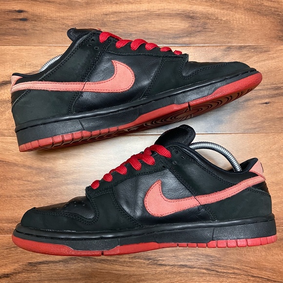 Nike Shoes | 203 Nike Sb Dunk Low Pro Vampire Vamps Black Red | Poshmark